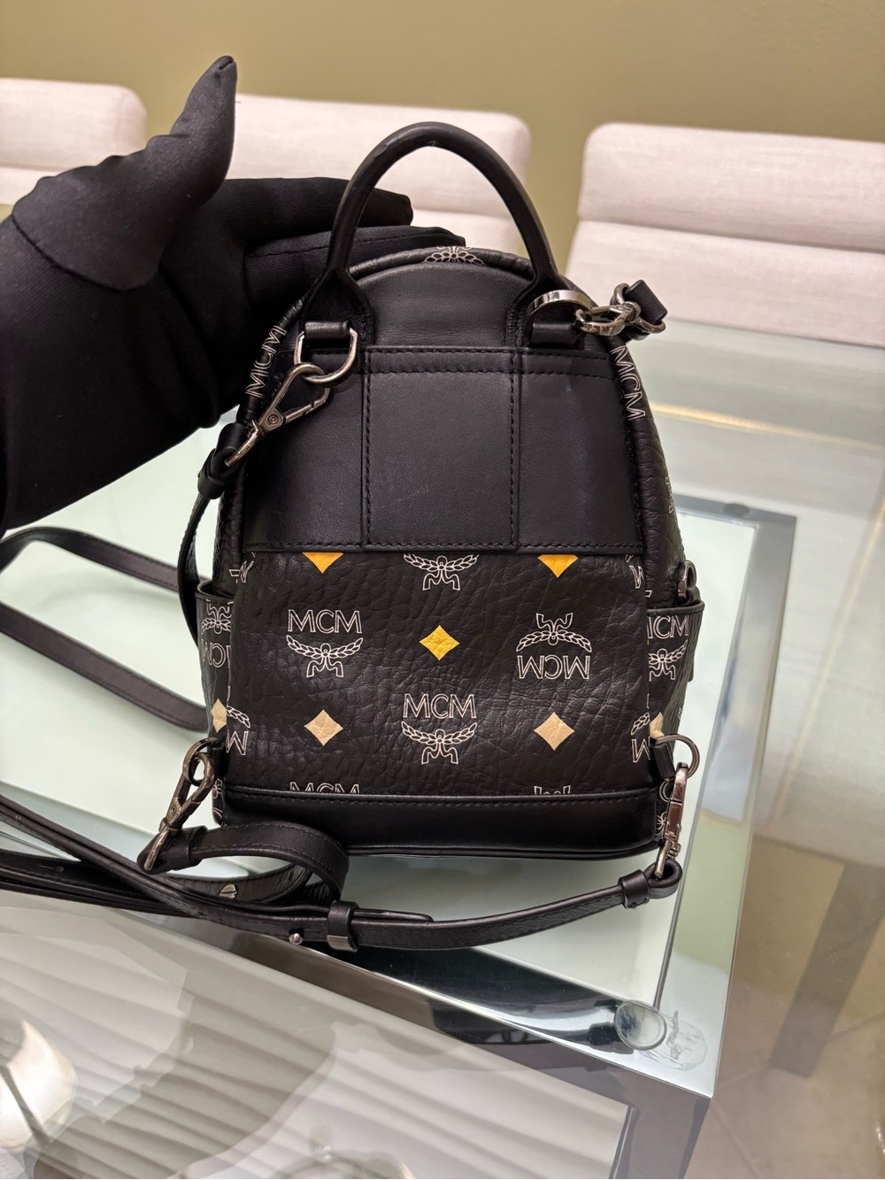 Authentic MCM Stark Bebe Boo Backpack - Picture 3 of 12